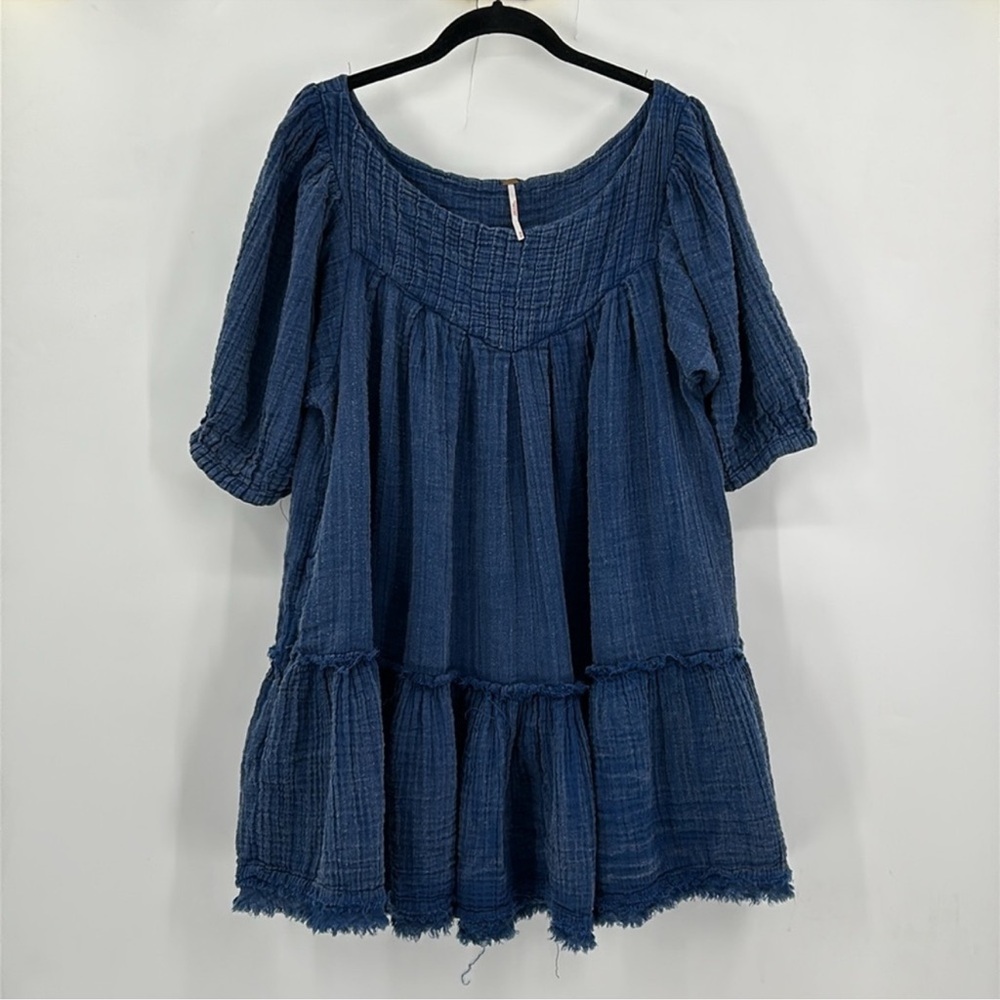 Free People Blue Tunic Top